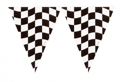 Karodziņu vītne "Melnbalts" (3,6 m)